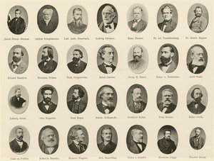 Ritter vom Deutschen Geiste」に掲載されたドイツ人著名人の肖像画（リトグラフ