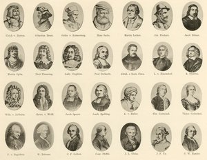 Ritter vom Deutschen Geiste」に掲載されたドイツ人著名人の肖像画（リトグラフ