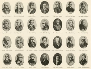 Ritter vom Deutschen Geiste」に掲載されたドイツ人著名人の肖像画（リトグラフ 作： German School
