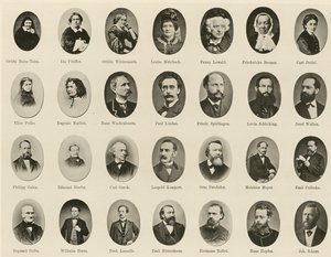 Ritter vom Deutschen Geiste」に掲載されたドイツ人著名人の肖像画（リトグラフ 作： German School