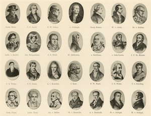 Ritter vom Deutschen Geiste」に掲載されたドイツ人著名人の肖像画（リトグラフ 作： German School