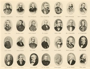 Ritter vom Deutschen Geiste」に掲載されたドイツ人著名人の肖像画（リトグラフ