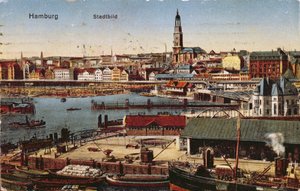 ハンブルクのポストカード、1910年頃（カラー写真） 作： German School