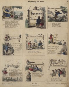 子供のための箴言（カラー彫刻 作： German School
