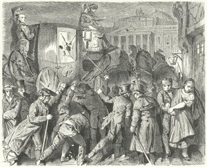 1830年9月6日、チャールズ2世に対するブランズウィックの人々の反乱 作： German School