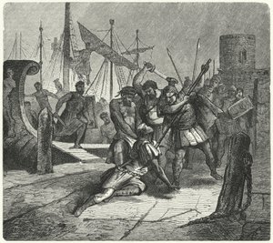 紀元前84年の反乱で彼自身の兵士によって殺されたローマの領事ルキウスコーネリアスシナ 作： German School