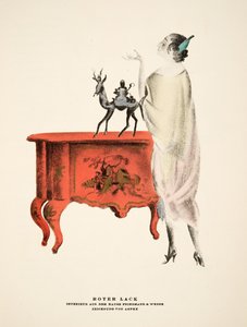 Roter Lack"、フリードマン＆ウェーバーの広告、1922年発行の『Styl』より（ポショワール版画）