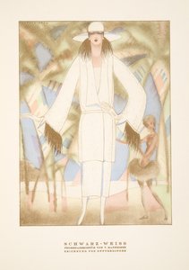 シュヴァルツ・ヴァイス、V.マンハイマーによる衣装、1922年発行の『Styl』より（ポショワールプリント）