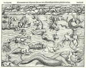 海の生き物（彫刻 作： German School