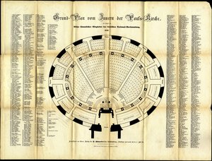 セントポールズ教会国会の座席表、1848 作： German School