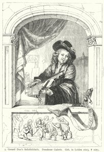 オランダ黄金時代の画家、ゲリット・ドウの自画像 作： German School