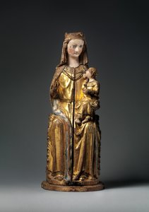 聖母の神社、閉じたパネル、c.1300（金色の木材） 作： German School