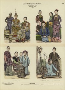 シャムとビルマの衣装、1886 作： German School