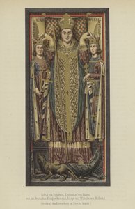 1230年から1249年までマインツ大司教を務めたジークフリート・フォン・エプスタインと、ドイツ王であるチューリンゲン伯爵ヘンリー・ラスプ、オランダ・ゼーラント伯爵ウィリアム2世（カラーリトグラフ版