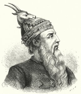 アルバニアの貴族であり軍司令官であったスカンデルベグ（銅版画 作： German School