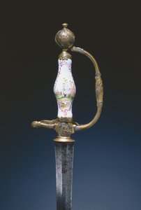 スモールソード、1770年頃（鋼、金真鍮、磁器） 作： German School