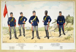 トルコ軍の兵士、1900年頃 作： German School