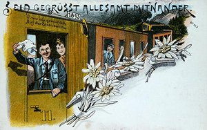 お土産の挨拶はがき、1900年頃（カラーリソ） 作： German School