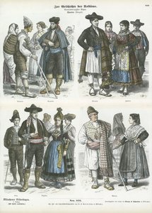 19世紀のスペインの地方衣装 作： German School