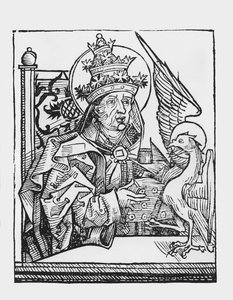 Hartmann Schedel（1440-1514）1493による「Liber Chronicarum」の聖グレゴリー大王（c.540-604） 作： German School
