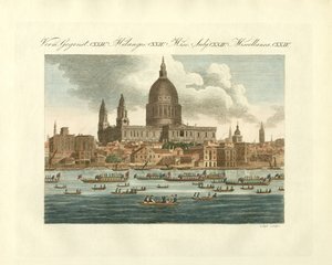 ロンドンのセント・ポール大聖堂（彩色済み彫刻 作： German School