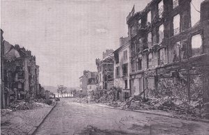 St Cloudのストリート、Cassell and Company Limited発行のCassells History of the War between France and Germany, c.1890 (litho) 作： German School