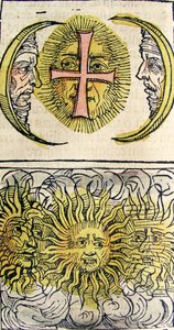 太陽の犬と月の犬、ニュルンベルク年代記、1493年に公開 作： German School