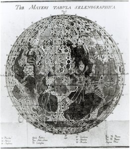 月面、1791年に出版されたJohann Hieronymus SchroeterによるSelenotopographische Fragmenteのイラスト 作： German School