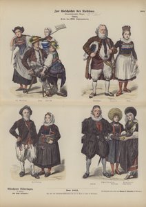 スイスの衣装 18世紀末（彩色済み彫刻 作： German School