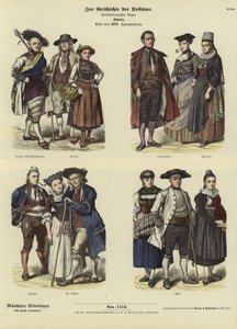 18世紀後半のスイスの衣装 作： German School