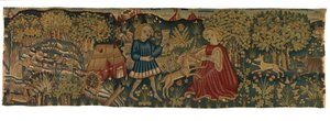 聖母と一角獣を描いたタペストリーの帯、おそらくアラス産 作： German School