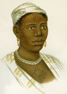 アフリカの女性の刺青、1894 作： German School