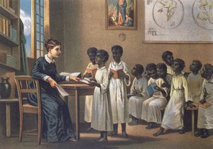 生徒と教師、1880 作： German School