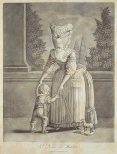 ヨハン・ヤコブ・ハイド（1704-67）アウグスブルク（メゾチント）によって出版されたセーラー服の少年 作： German School