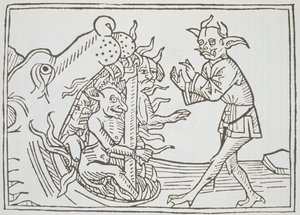 地獄の門前の悪魔ベリアル、ダスブーフベリアル、1473年、アウクスブルクで出版 作： German School
