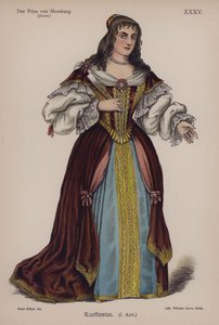 ブランデンブルク公爵夫人（ハインリッヒ・フォン・クライスト作「Der Prinz von Homburg（Homburgの王子）」より）（カラーリトグラフ 作： German School