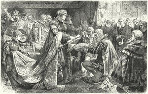 1559年、スペインオランダ総督、パルママーガレットの前のオランダ貴族 作： German School