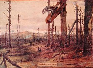 アルゴンヌの森の亡霊」 1914-18年頃 （油彩・キャンバス 作： German School