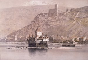 カウブのプファルツグラフェンシュタイン島とグテンフェルス城の島の要塞 作： German School