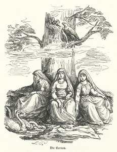 北欧神話の女性像「ノルン」（彫刻 作： German School