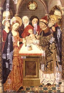 神殿でのプレゼンテーション、1480年頃 作： German School