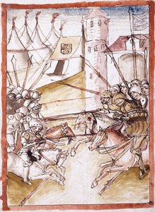 アウグスブルクを攻撃するローマ人、1490年頃 作： German School