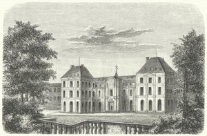 1799年のパリ、チュイルリー宮殿(エングレービング) 作： German School