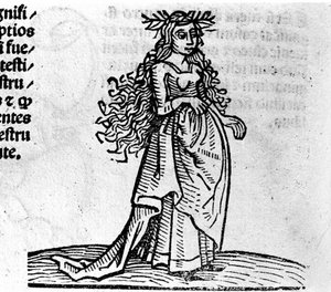 The Virgin - in Treatise by Johannes Angeli De Magnisconnectionibue annorum revolutionibus ac eorum pefectionibus.アウグスブルク、エルハルト・ラトドルト 作： German School
