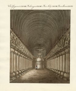 インドのカルリの洞窟（彩色画