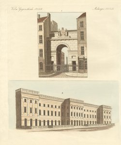 ロンドンのキングス・カレッジという名の設立された大学（カラーの彫刻 作： German School