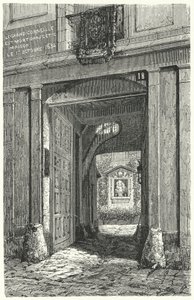 1684年にフランスの劇作家ピエール・コルネイユが亡くなったパリの家（版画 作： German School