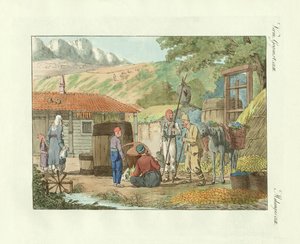 クリミア半島の谷間の住人たち（彩色済み彫刻 作： German School