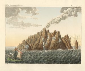 神学者聖ヨハネの火山島（カラー図版 作： German School