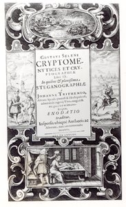 Gustavus Selenus（アウグストゥス、ブランズウィック公）による暗号と暗号の第9巻のタイトルページ、1624 作： German School